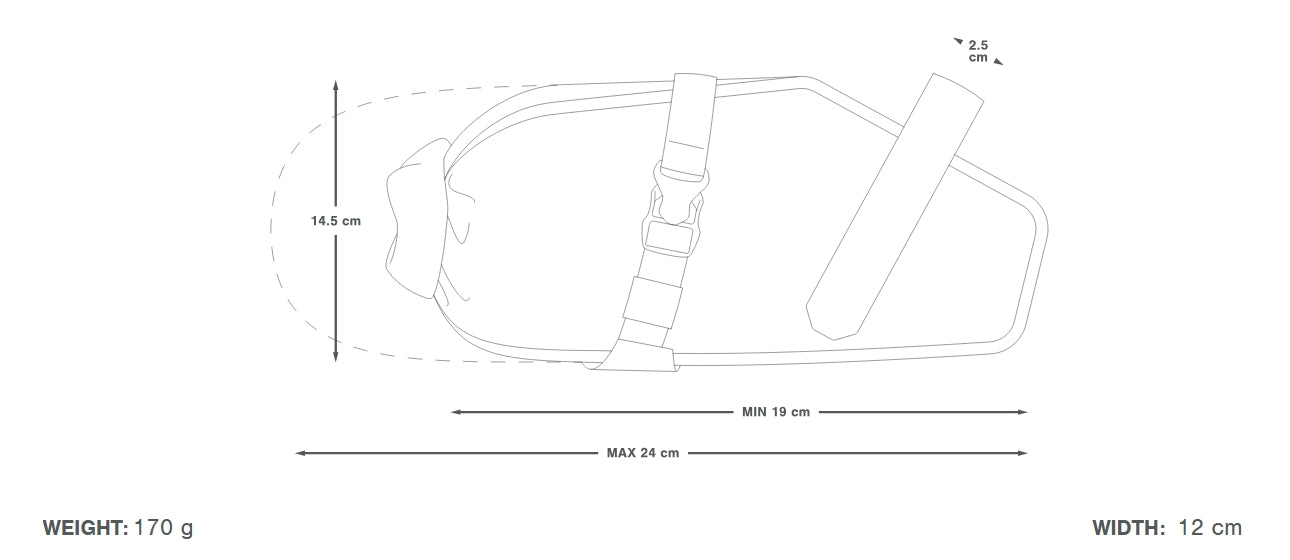 APIDURA RACING SADDLE PACK 3 L Satteltasche Schwarz