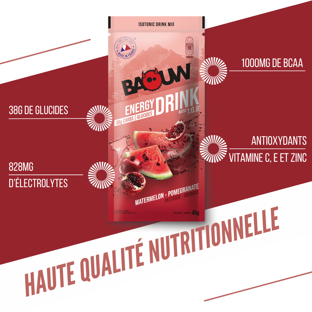 BAOUW ISOTONIC Energy Drink (45g) Wassermelone/Granatapfel
