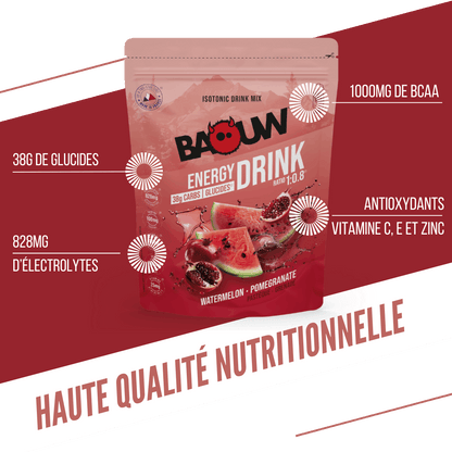 Energydrink BAOUW ISOTONIC (585g) Wassermelone/Granatapfel