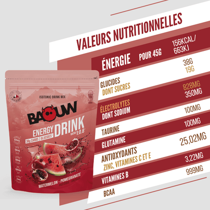 Energydrink BAOUW ISOTONIC (585g) Wassermelone/Granatapfel
