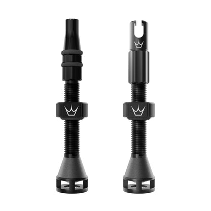 Tubeless-Ventile PEATY'S HOLESHOT FAST FLOW 60mm (x2) Schwarz
