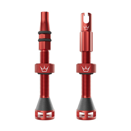 Tubeless-Ventile PEATY'S HOLESHOT FAST FLOW 42mm (x2) Rot