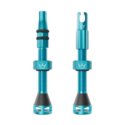 Tubeless-Ventile PEATY'S HOLESHOT FAST FLOW 60mm (x2) Türkis