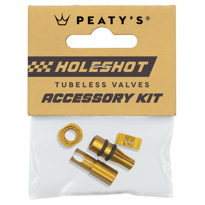 Ventilkappen- und Muttern-Kit PEATY'S HOLESHOT FAST FLOW Gold