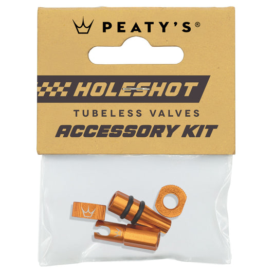 PEATY'S HOLESHOT FAST FLOW Ventilkappen und Muttern Kit Orange