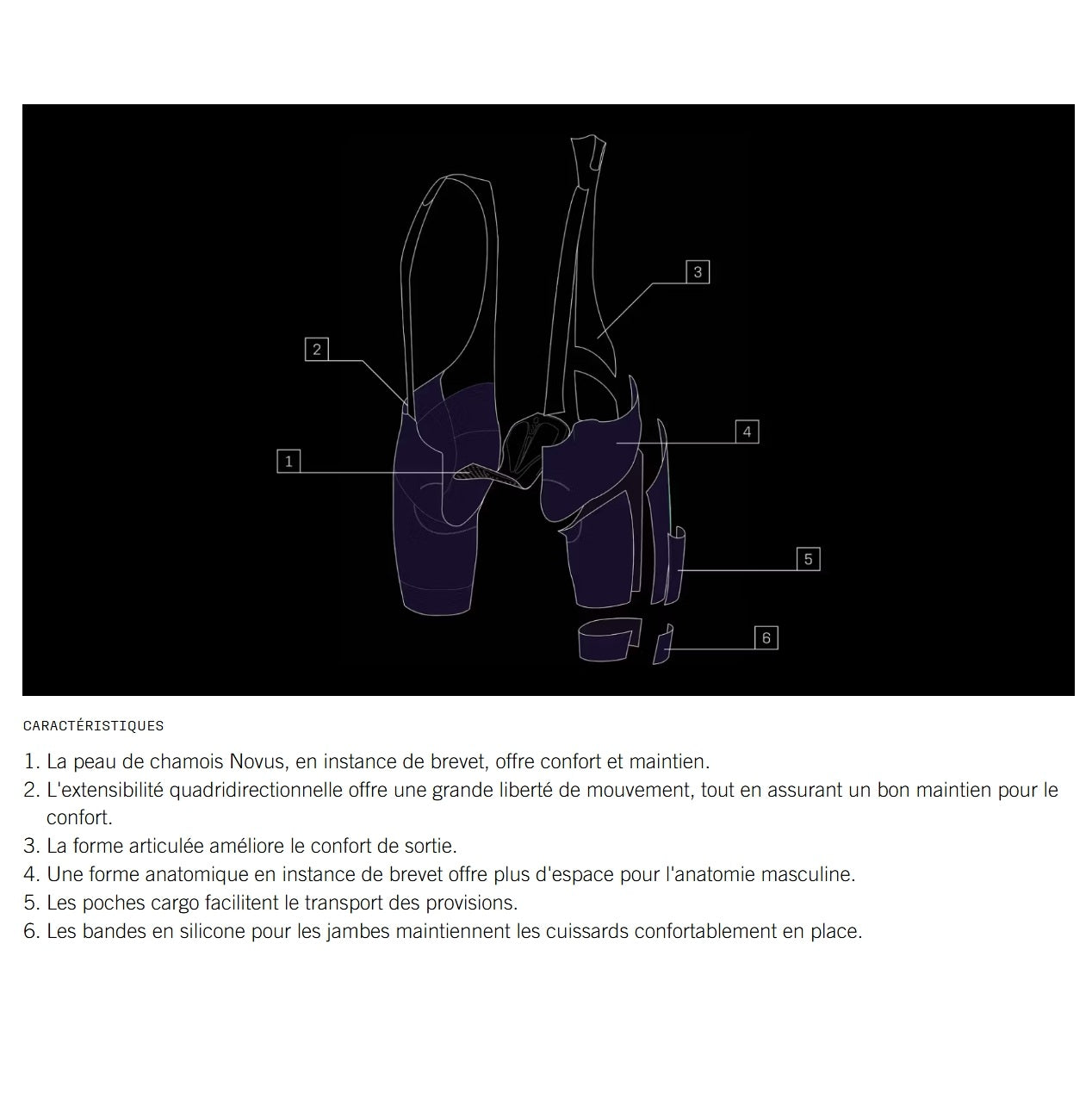 POC CADENCE CARGO Damen Kurze Trägerhose Schwarz
