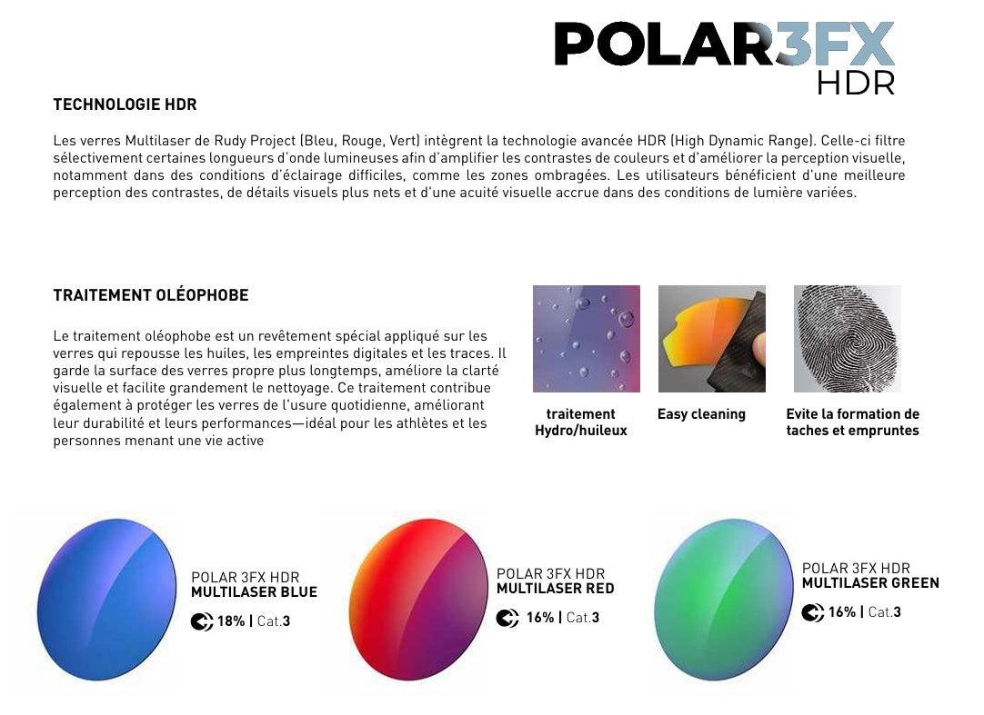 RUDY PROJECT ASTRAL SPHERE Crystal Schwarz POLAR-Gläser 3FX POLARIZED Multilaser-Sonnenbrille