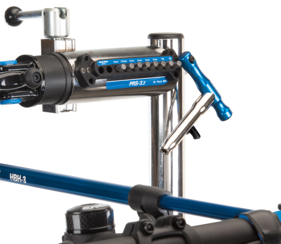 Park Tool QTH-1 an einem Montageständer befestigt