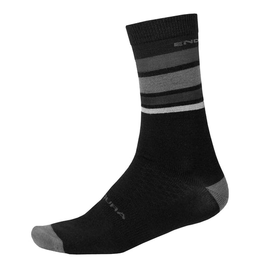 ENDURA BAABAA MERINO STRIPE Socken Schwarz