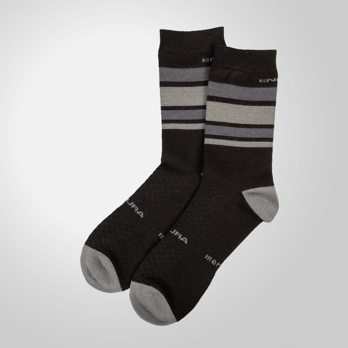 ENDURA BAABAA MERINO STRIPE Socken Schwarz