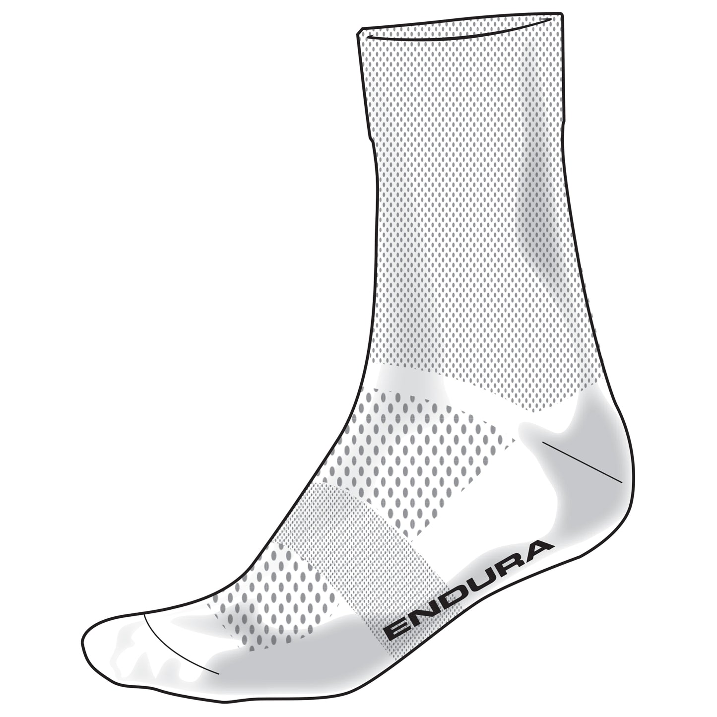 ENDURA PRO SL POWER Socken Weiß