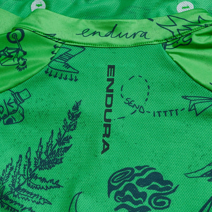 Trikot ENDURA PRO SL PRINT Kurzarm Grün