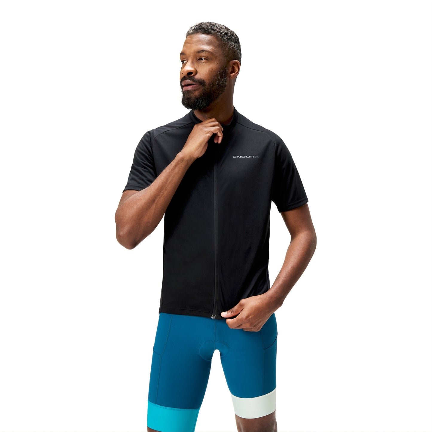 ENDURA LOOP ZIPPED Trikot Kurzarm Schwarz