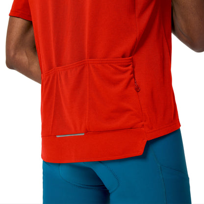 Trikot ENDURA LOOP ZIPPED Kurzarm Rot