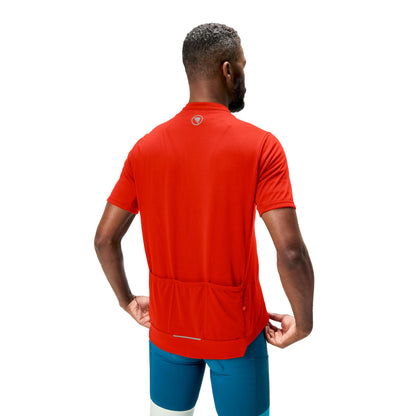 Trikot ENDURA LOOP ZIPPED Kurzarm Rot