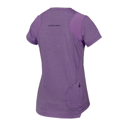 Trikot ENDURA SINGLETRACK Damen Kurzarm Violett