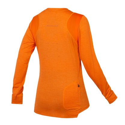 Trikot ENDURA SINGLETRACK Damen Langarm Orange