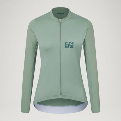 Trikot ENDURA ALLTRACK RIDE Damen Langarm Sage Green