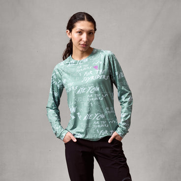 ENDURA SINGLETRACK PRINT Langarm Trikot Women Sage Green
