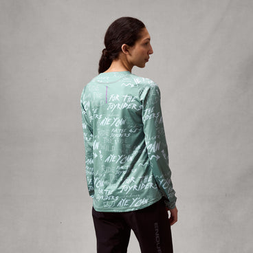 ENDURA SINGLETRACK PRINT Langarm Trikot Women Sage Green