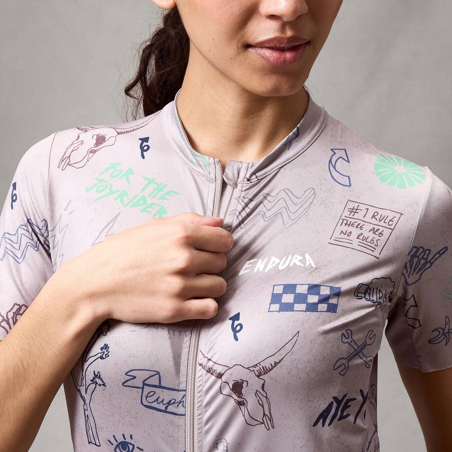 ENDURA PRO SL PRINT GTI Kurzarm Trikot Women Titanium