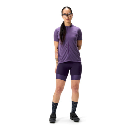 Trikot ENDURA LOOP ZIPPED Kurzarm Damen Violett