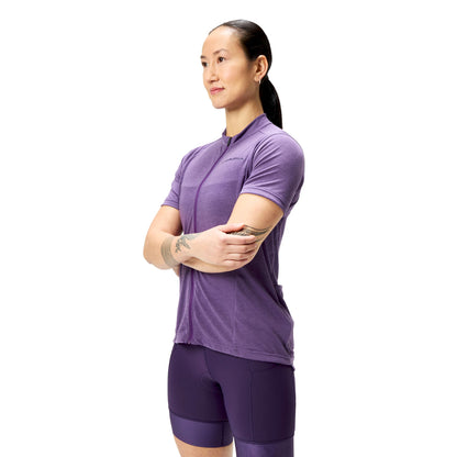 Trikot ENDURA LOOP ZIPPED Kurzarm Damen Violett