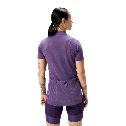 Trikot ENDURA LOOP ZIPPED Kurzarm Damen Violett