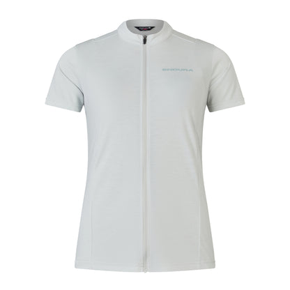 ENDURA LOOP ZIPPED Kurzarmtrikot Damen Grau