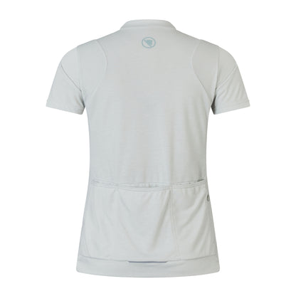 ENDURA LOOP ZIPPED Kurzarmtrikot Damen Grau