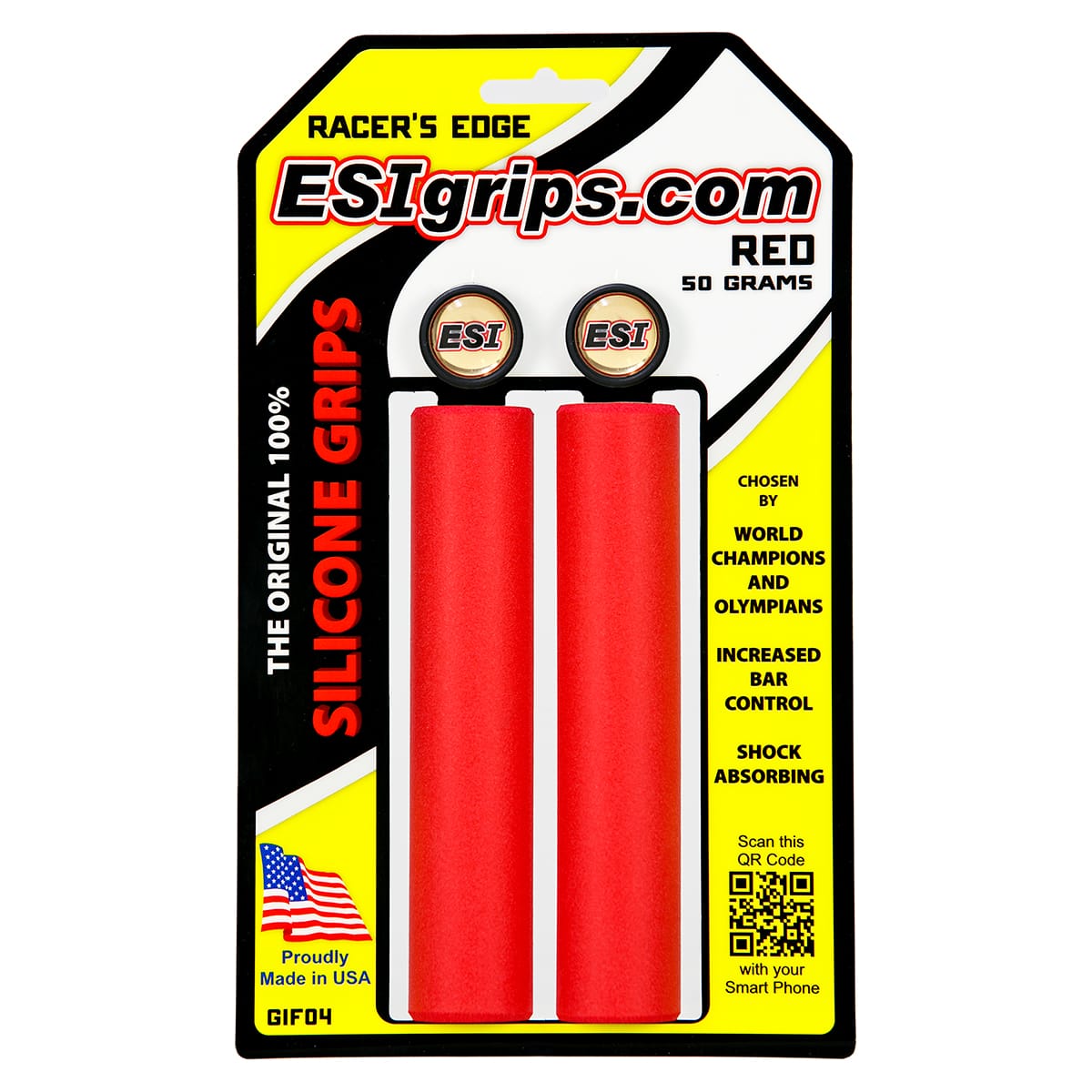 ESI RACER'S EDGE Grips 130 mm Rot