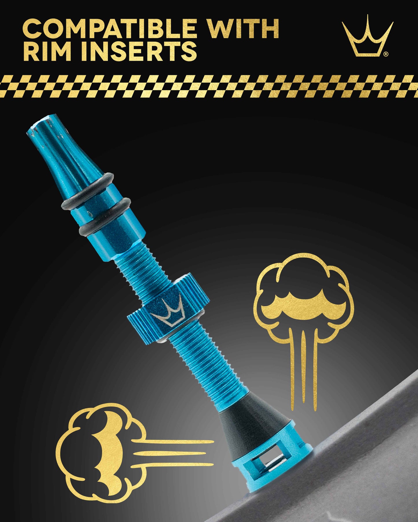 Tubeless-Ventile PEATY'S HOLESHOT FAST FLOW 60mm (x2) Rot