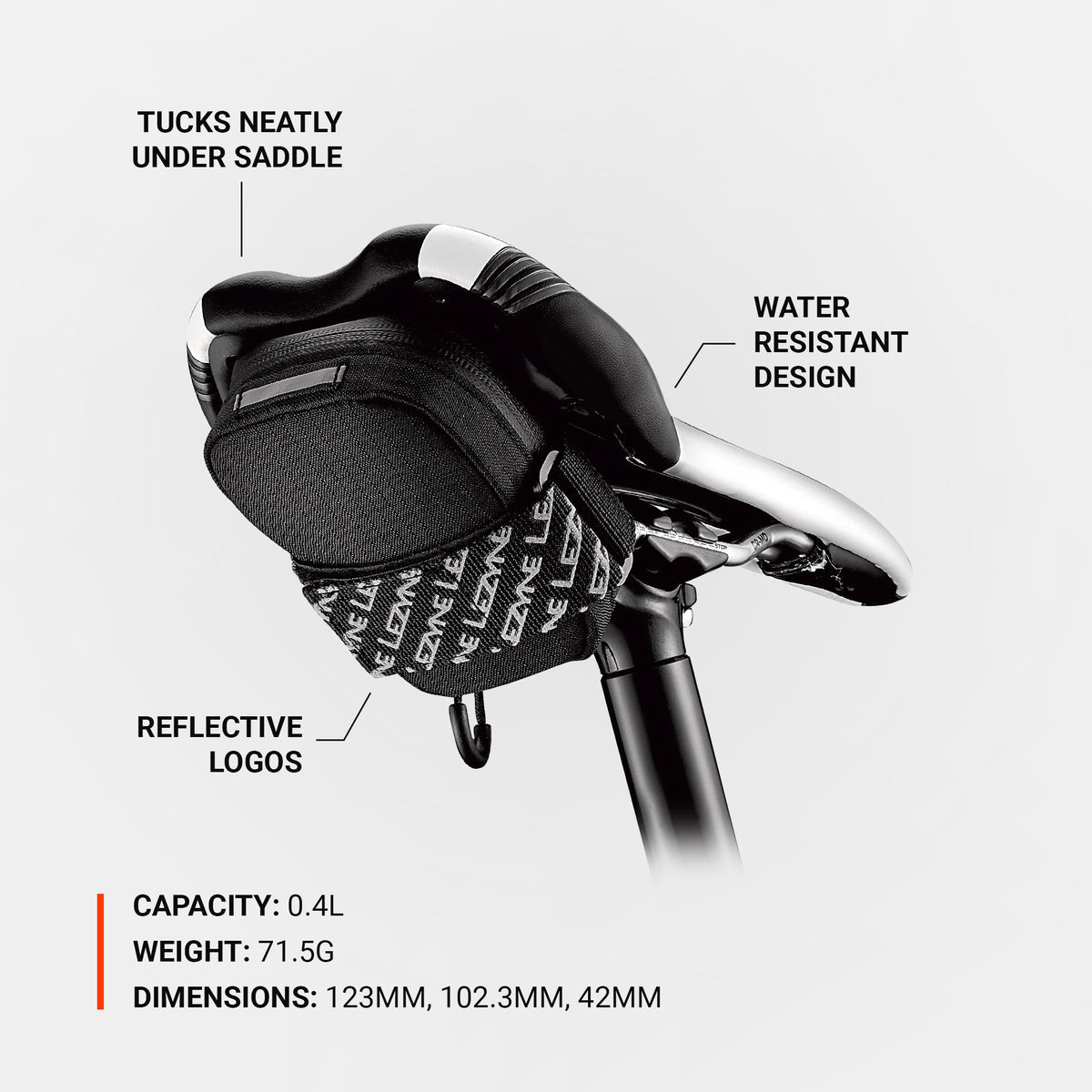 LEZYNE ROAD CADDY Satteltasche Schwarz