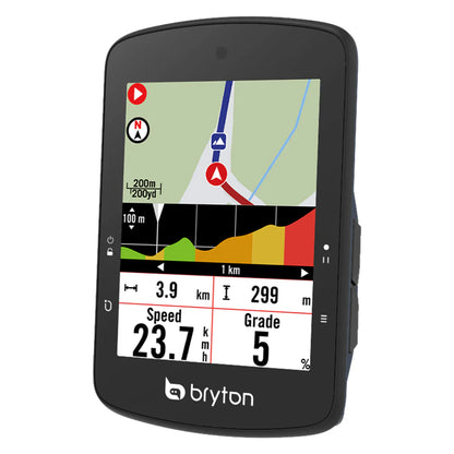 BRYTON RIDER S510E GPS-Fahrradcomputer — Navigation und Anstiegsprofil