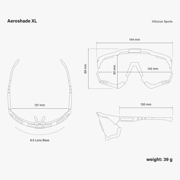 SCICON AEROSHADE XL Brille Schwarz Iridium Silber