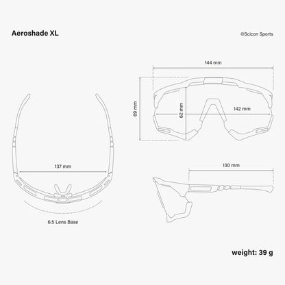 Brille SCICON AEROSHADE XL Schwarz Iridium Silber