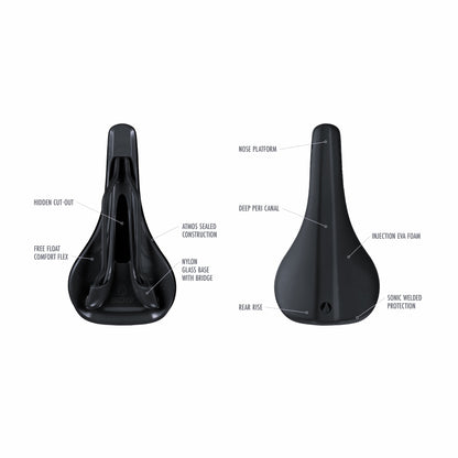Sattel SDG BEL-AIR V3 Stahlschienen Schwarz/Weiß
