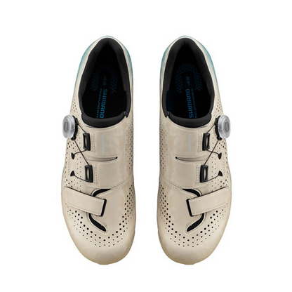 MTB-Schuhe XC/Gravel SHIMANO RX600 Beige/Blau