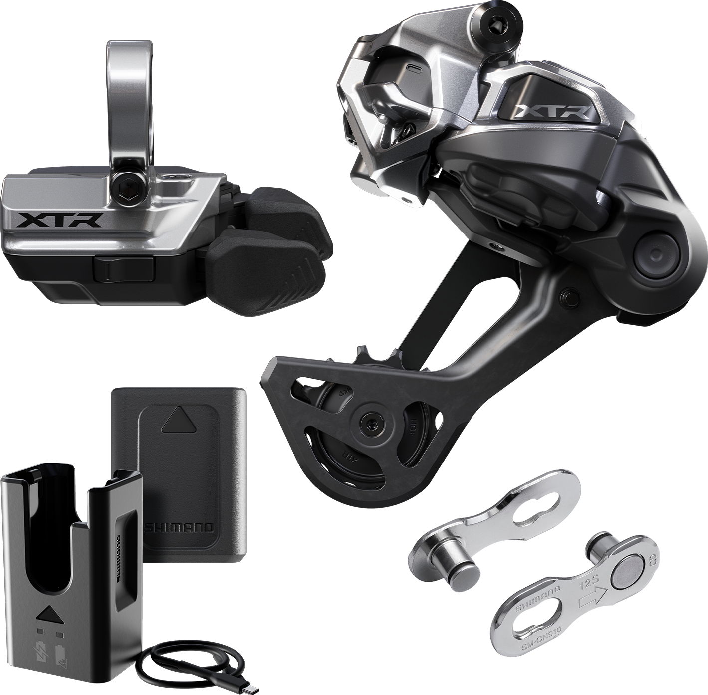 Upgrade-Kit SHIMANO XTR Di2 Wireless M9250-SGS Langer Gabelkopf Montage Schelle