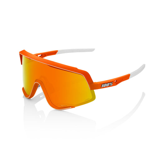 100% GLENDALE Soft Tact Neon Orange Hiper Mirror Brille Rot