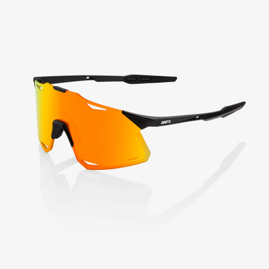 100% HYPERCRAFT Brille Schwarz Matt Hiper Red Mirror