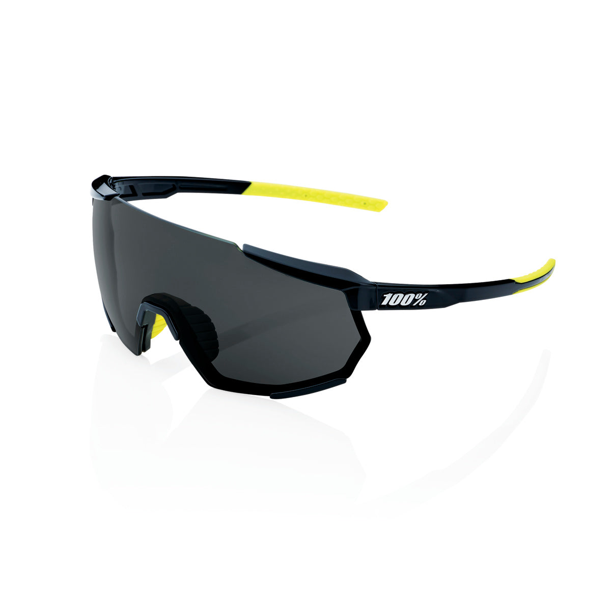 100% RACETRAP 3.0 Brille Schwarz Brillant Smoke Lens