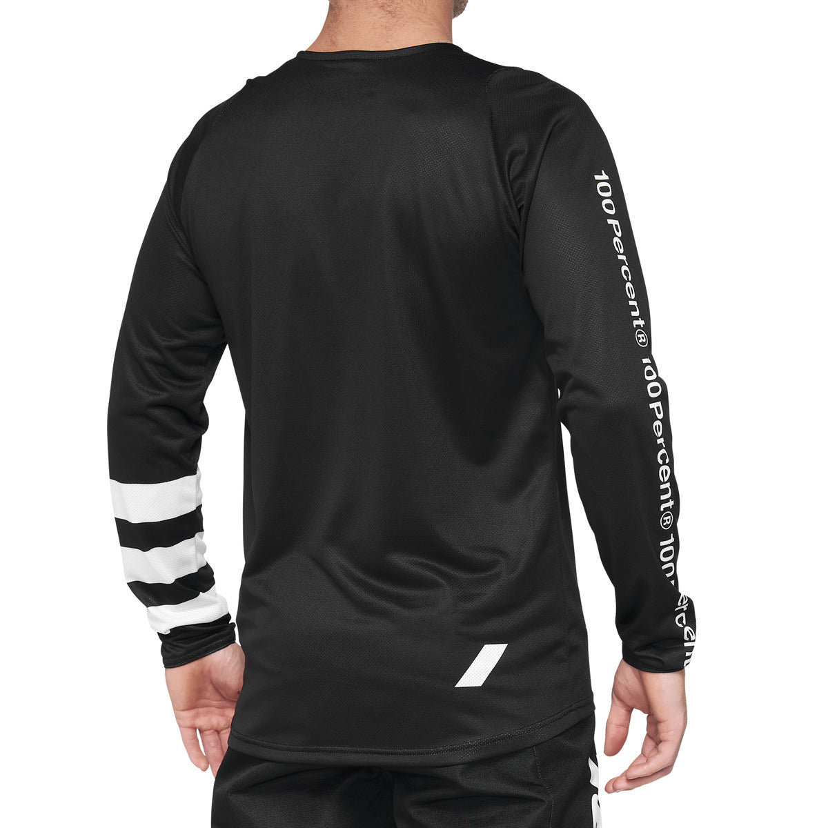 100% R-CORE Langarmtrikot Schwarz/Weiß