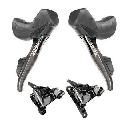 SRAM FORCE AXS D2 HRD 2x12 Flat Mount Bremshebel- und Bremssattelpaar ohne Scheibe