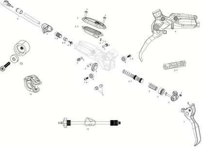 SRAM G2 ULTIMATE Bremshebel aus Carbon
