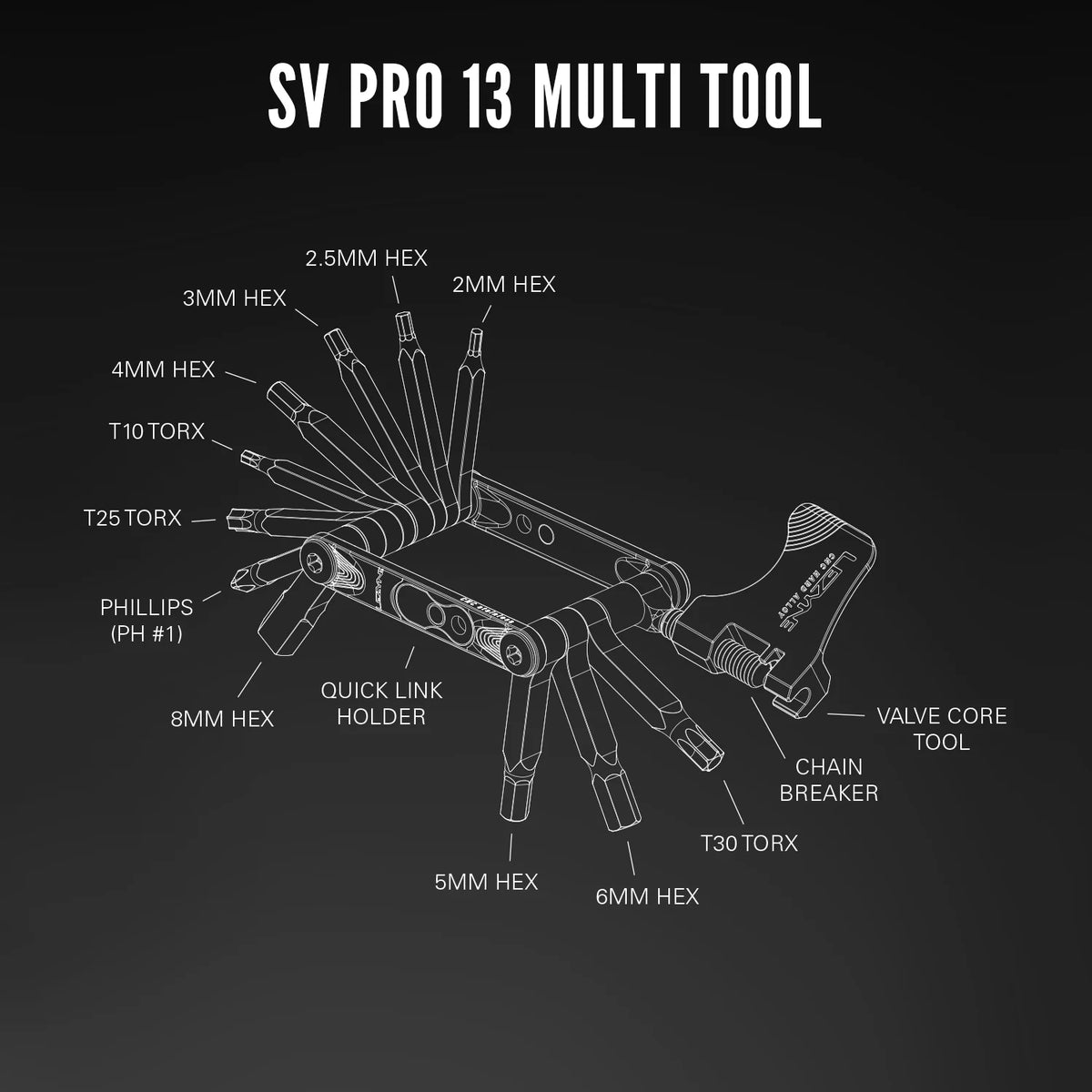 LEZYNE SV PRO 13 Multitool Silber