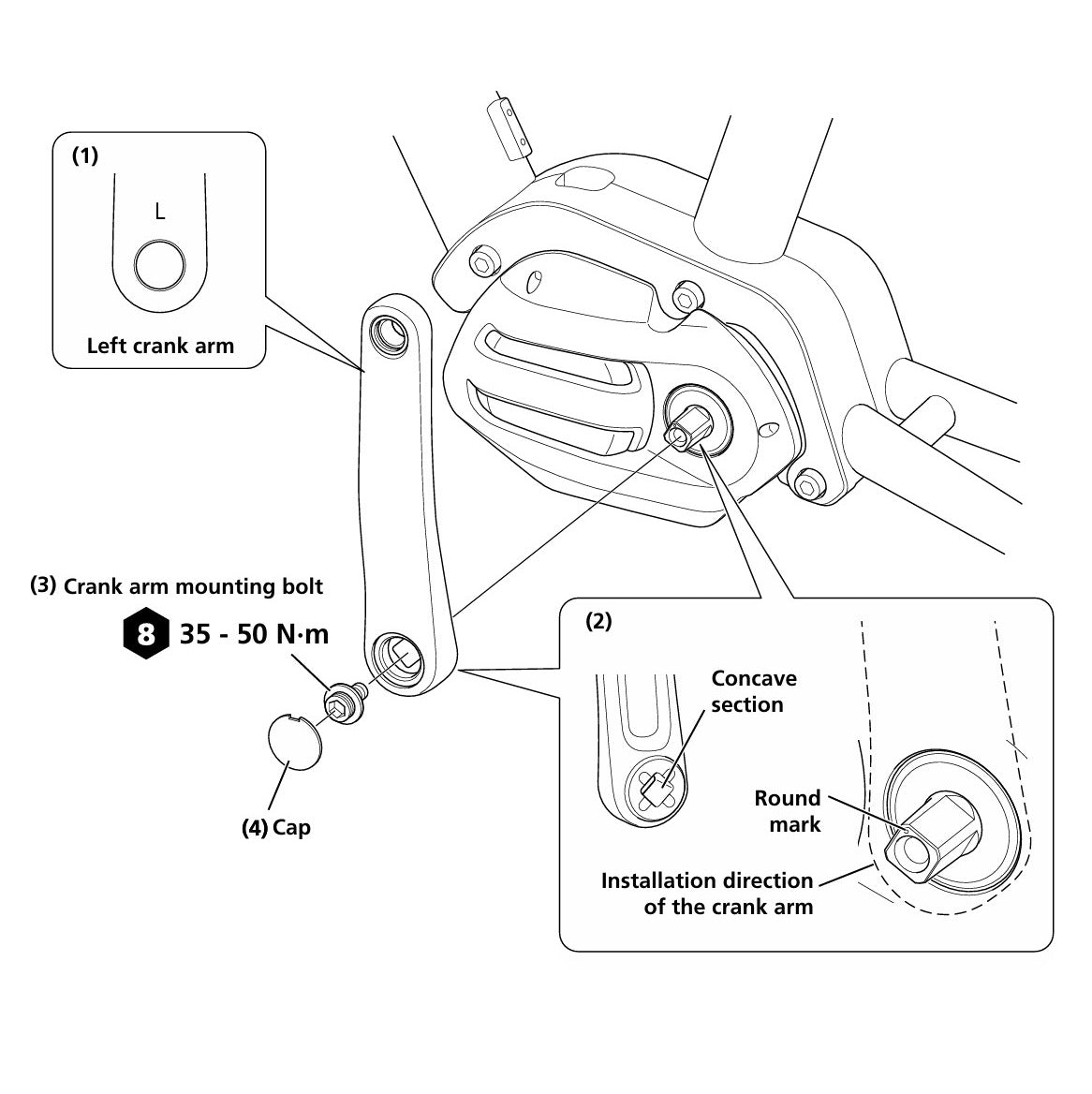 SHIMANO FC-E5000 Kurbeln Silber