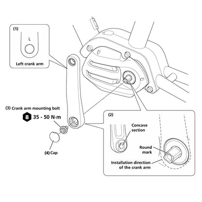 Kurbeln SHIMANO FC-E5000 Silber