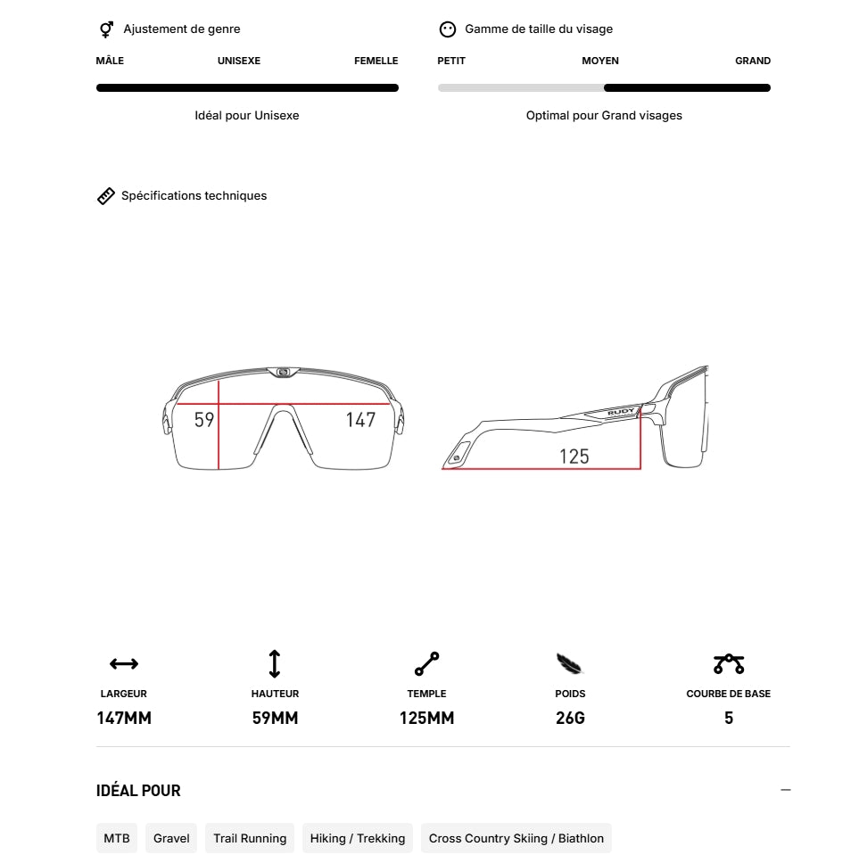 RUDY PROJECT SPINSHIELD AIR Brille Weiß IMPACTX™ Photochromische Gläser Laser Purple
