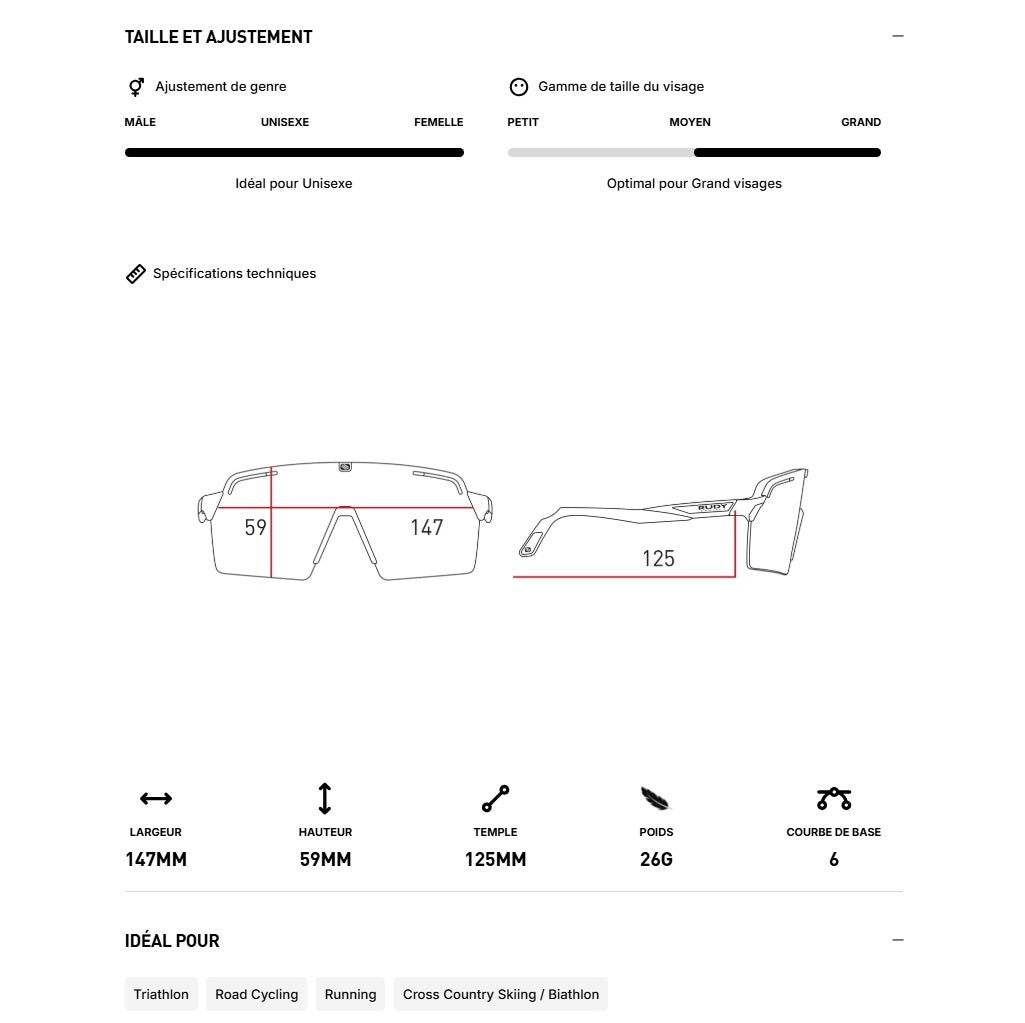 RUDY PROJECT SPINSHIELD PRO Brille Schwarz Matt IMPACTX™ Photochromatische Gläser Laser Black